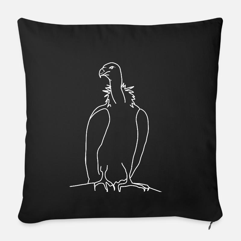 Geier - Sofakissen mit Füllung 45 x 45 cm - Schwarz
