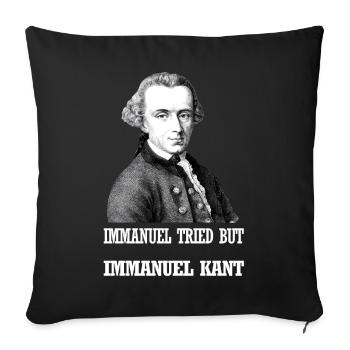 Kant philosopher meme study nerd gift creative - Sofa pillow with filling 45cm x 45cm - black - Front