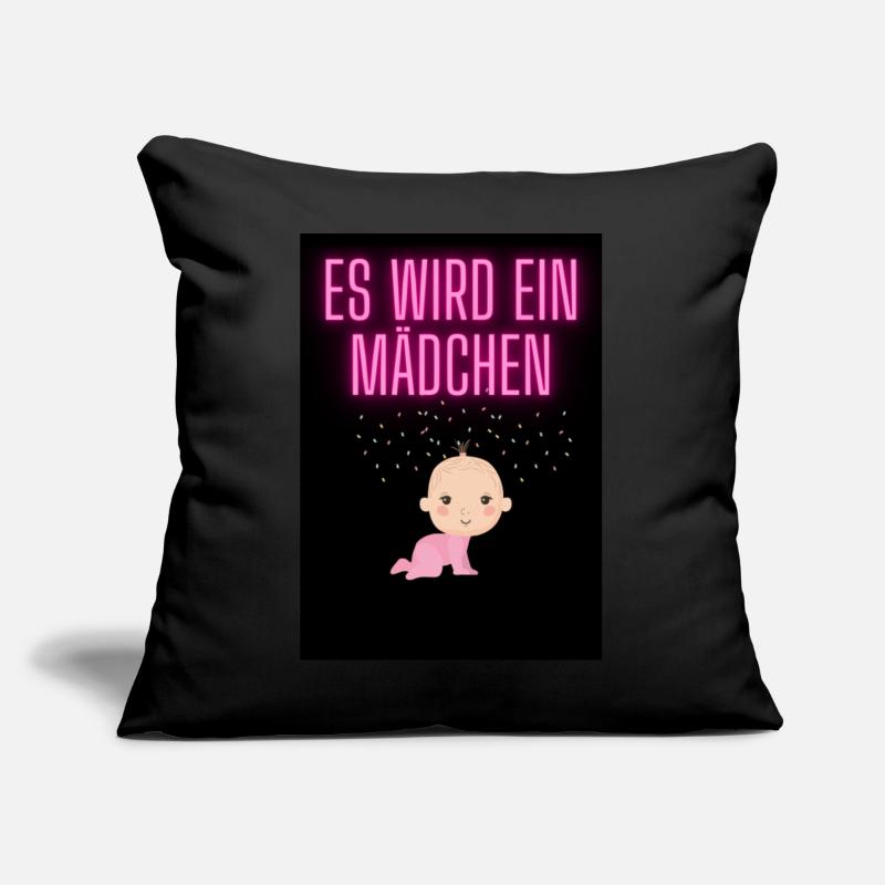 Es wird ein Mädchen Sofakissen mit Füllung 45 x 45 cm