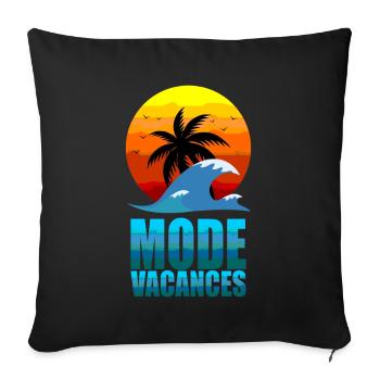 Mode Vacances - Coussin et housse de 45 x 45 cm - noir - Devant