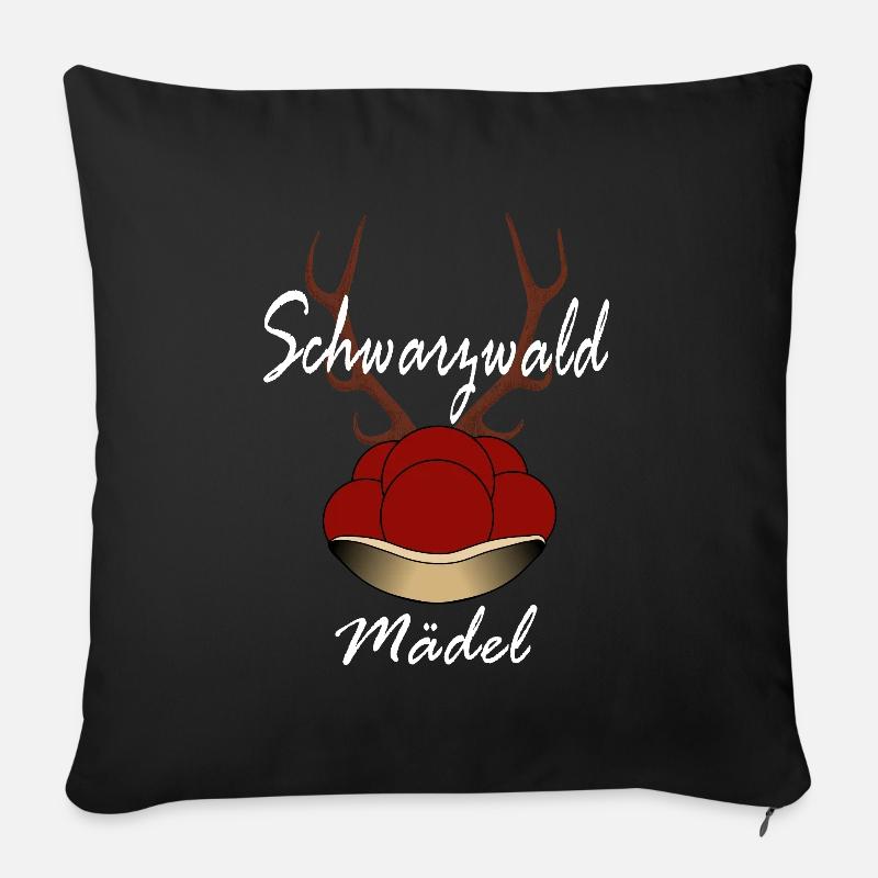 SCHWARZWALDMÄDEL - Sofakissen mit Füllung 45 x 45 cm - Schwarz