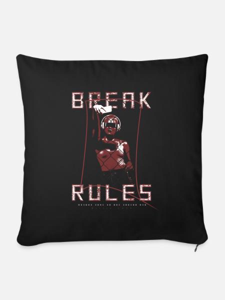 Berlin Break rules - Sofakissen mit Füllung 45 x 45 cm - Schwarz