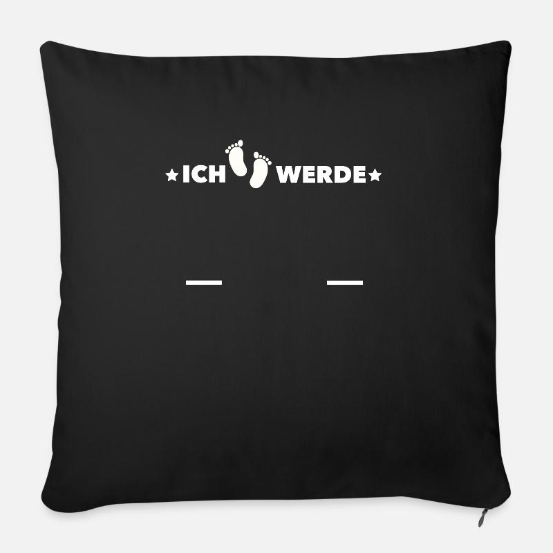 Pour se concevoir avec des pieds de bébé - Coussin et housse de 45 x 45 cm - noir
