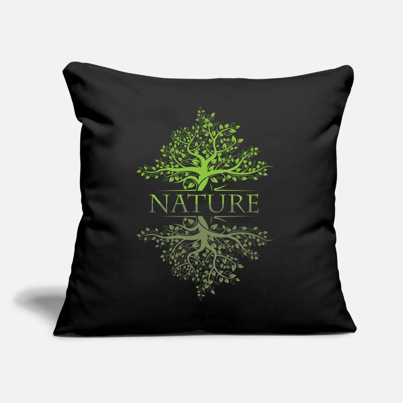 Tree Reflection Nature Forest Leaf Icon Logo Icon Sofa pillow with filling 45cm x 45cm
