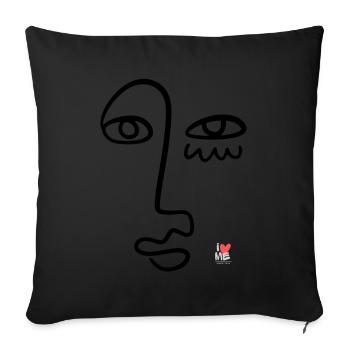 Smile and Cry - Sofakissen mit Füllung 45 x 45 cm - Schwarz - Vorne