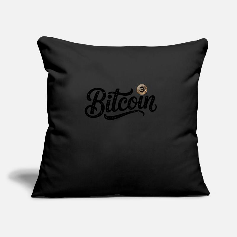 Logo Bitcoin - Autocollant de codage crypto Coussin et housse de 45 x 45 cm