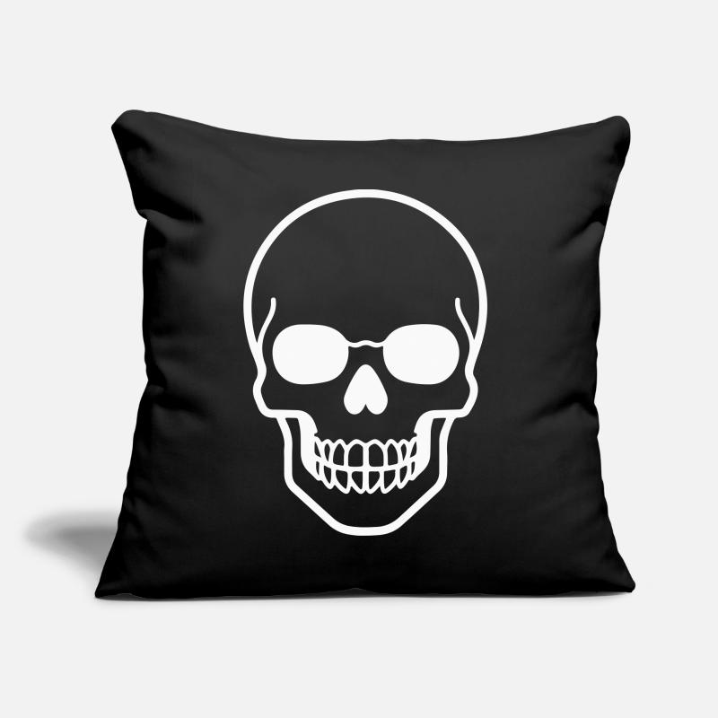 Conception de crâne minimaliste Coussin et housse de 45 x 45 cm