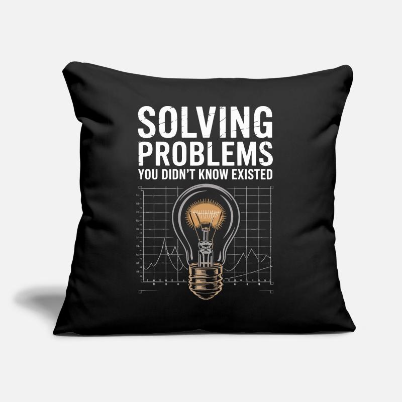 Solve problems you didn't know Light bulb Sofa pillow with filling 45cm x 45cm