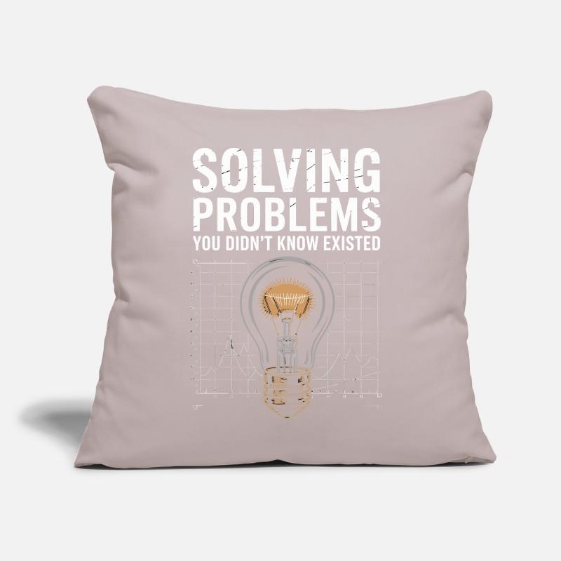 Solve problems you didn't know Light bulb Sofa pillow with filling 45cm x 45cm