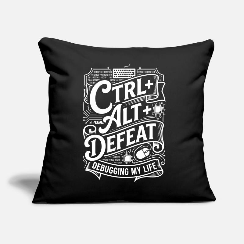 CTRL ALT DELETE Débogue Ma vie Coussin et housse de 45 x 45 cm