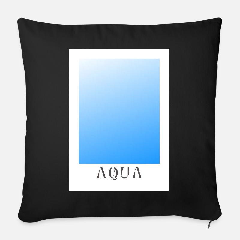 Aqua - Sofakissen mit Füllung 45 x 45 cm - Schwarz