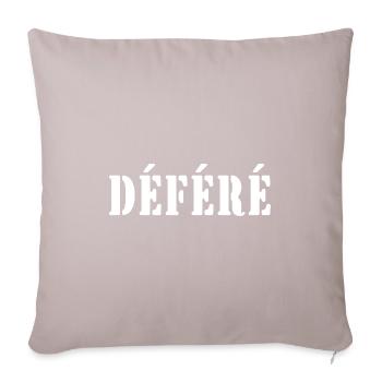 déféré - Coussin et housse de 45 x 45 cm - taupe clair - Devant