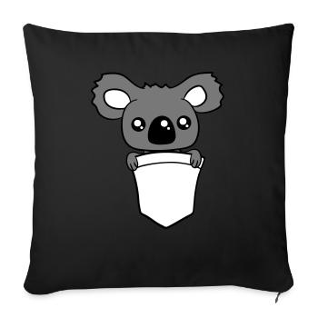 koala baer cute cute little baby child boy b - Sofa pillow with filling 45cm x 45cm - black - Front