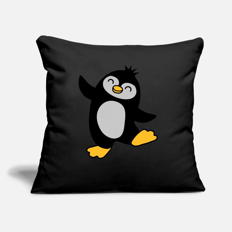 Joyeux pingouin mignon dansant Coussin et housse de 45 x 45 cm