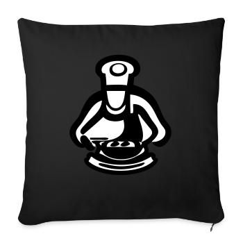 Le Master Chef - Coussin et housse de 45 x 45 cm - noir - Devant