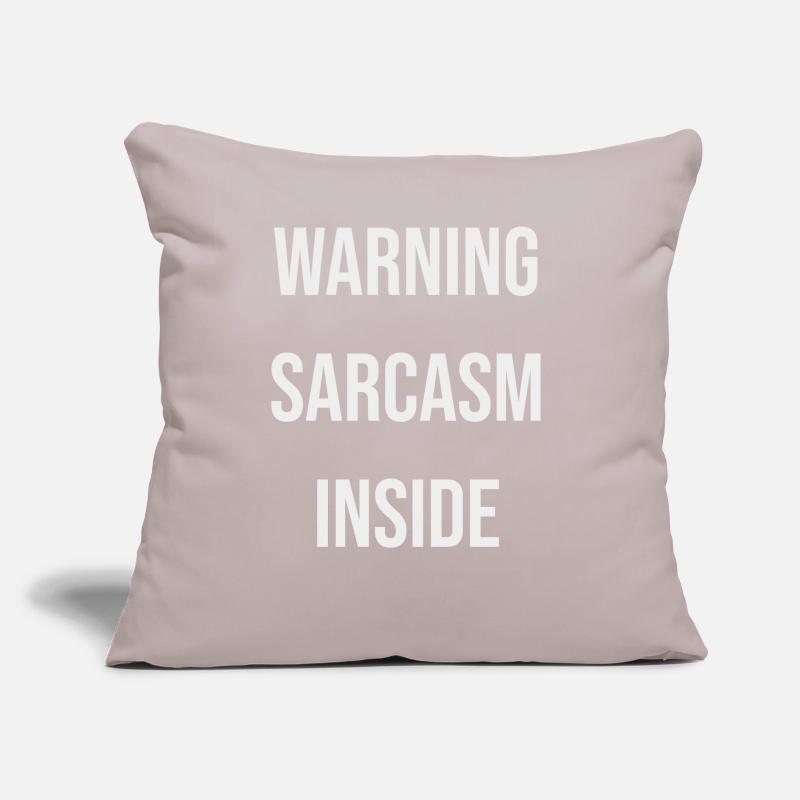 Warning sarcasm inside Sofa pillow with filling 45cm x 45cm