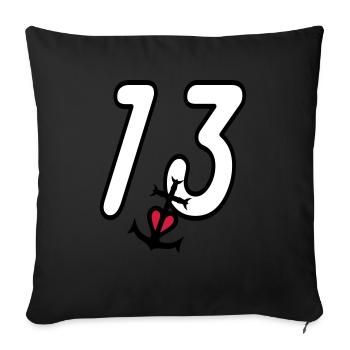 Bouches du rhone 13 croix camargaise - Coussin et housse de 45 x 45 cm - noir - Devant