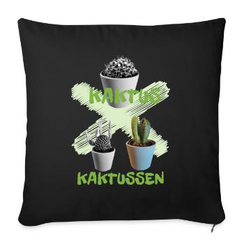 I love clothes / Kaktus - Sofakissen mit Füllung 45 x 45 cm - Schwarz - Vorne