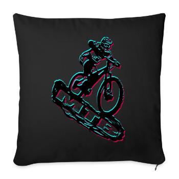 MTB Bike - Sofakissen mit Füllung 45 x 45 cm - Schwarz - Vorne