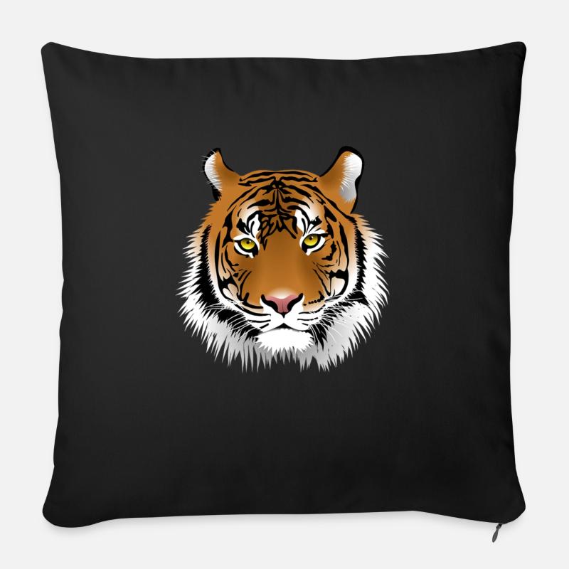 Tiger - Sofakissen mit Füllung 45 x 45 cm - Schwarz