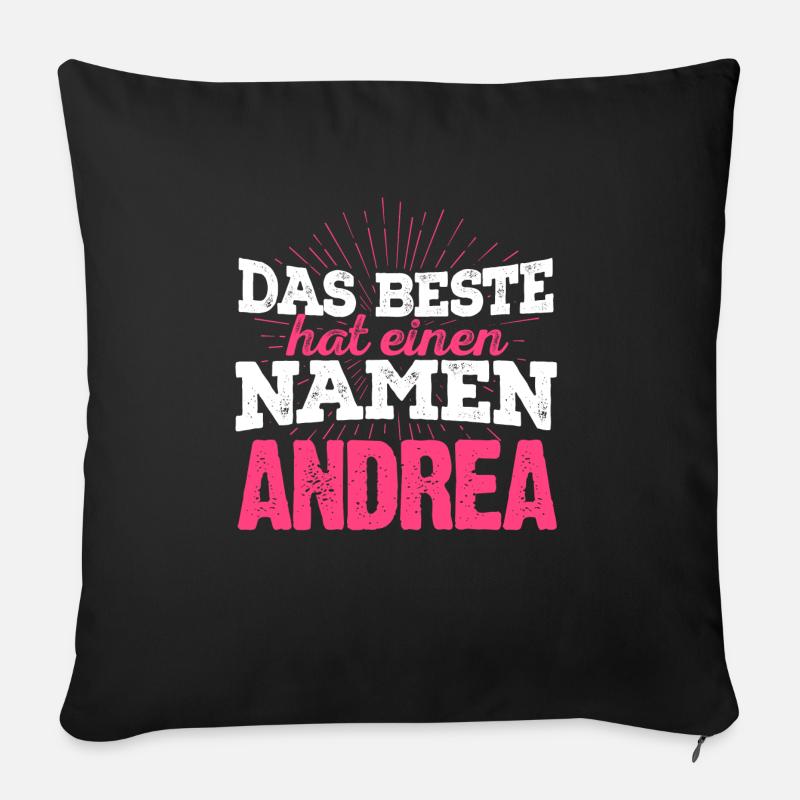 ANDREA - das Beste - Sofakissen mit Füllung 45 x 45 cm - Schwarz