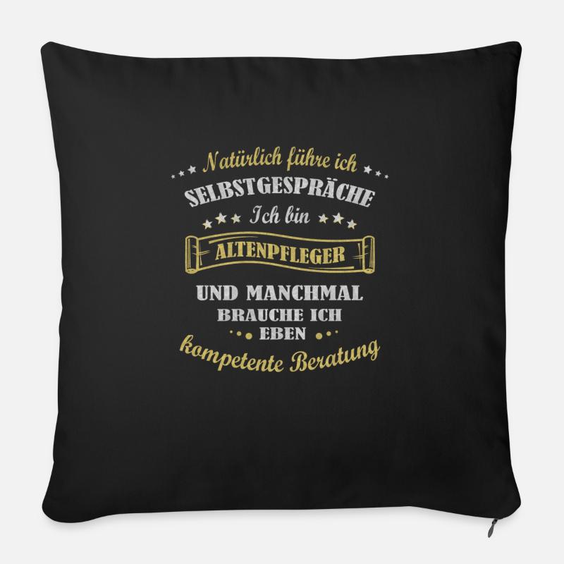 ich bin Altenpfleger - Sofakissen mit Füllung 45 x 45 cm - Schwarz