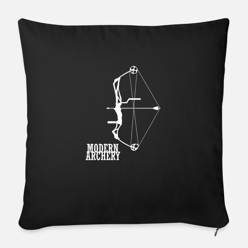 Tir à l'arc Tir à l'arc cadeau composé - Coussin et housse de 45 x 45 cm - noir