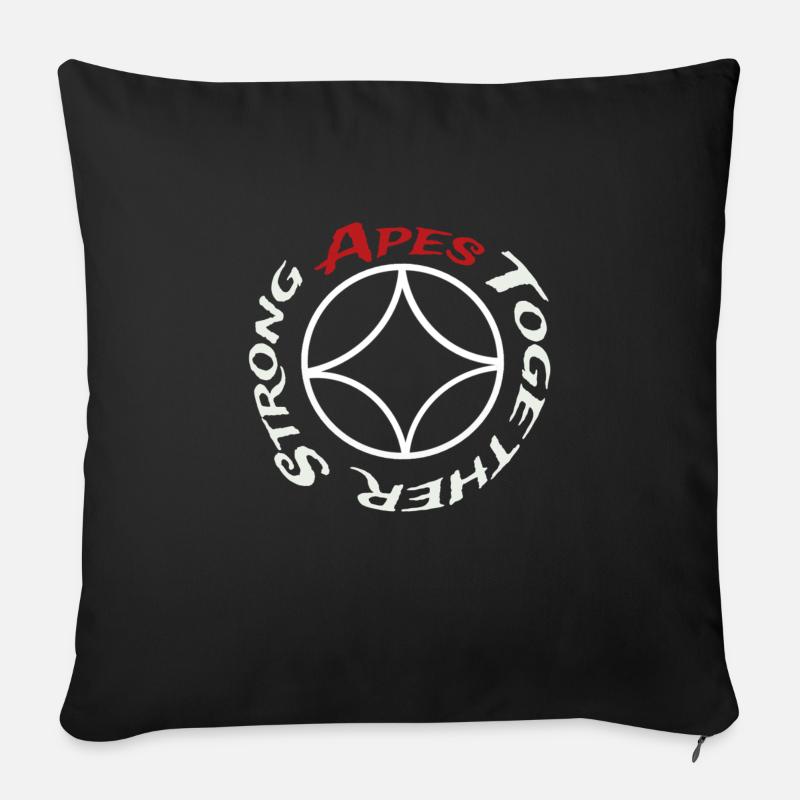 Singes ensemble fort // singes ensemble fort - Coussin et housse de 45 x 45 cm - noir