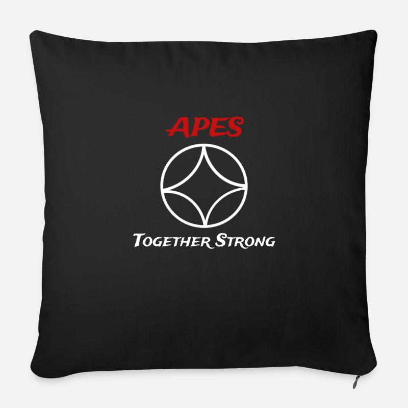Singes ensemble fort // Singes ensemble fort 2 - Coussin et housse de 45 x 45 cm - noir