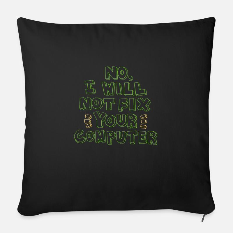 Nein, ich möchte deinen Computer.. - Geschenk - Sofakissen mit Füllung 45 x 45 cm - Schwarz