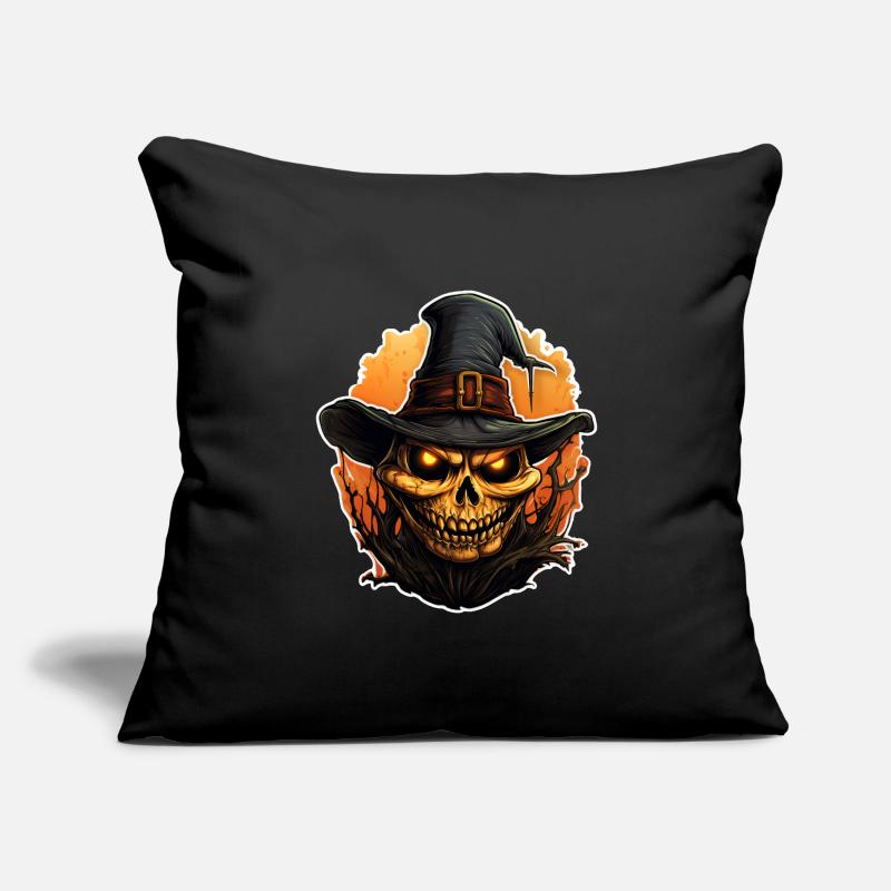 Sorcier crâne d’Halloween Coussin et housse de 45 x 45 cm
