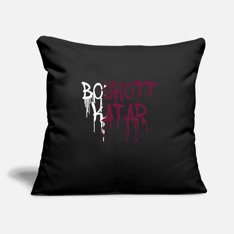 Boycott Qatar,Qatar,Flag, World Cup,Graffiti Sofa pillow with filling 45cm x 45cm