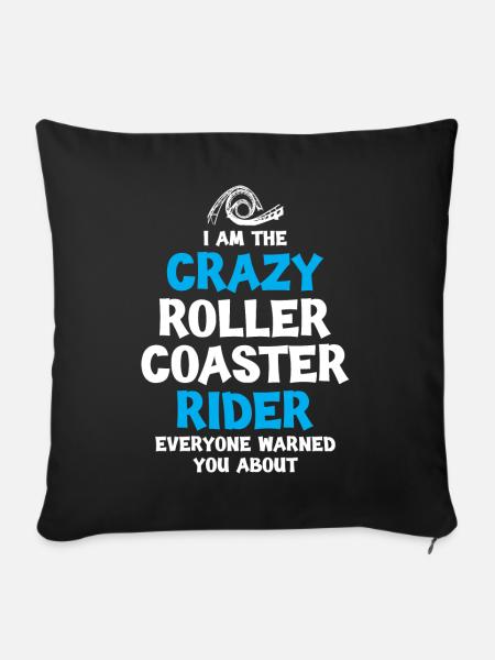 Crazy Roller Coaster Rider - Sofakissen mit Füllung 45 x 45 cm - Schwarz