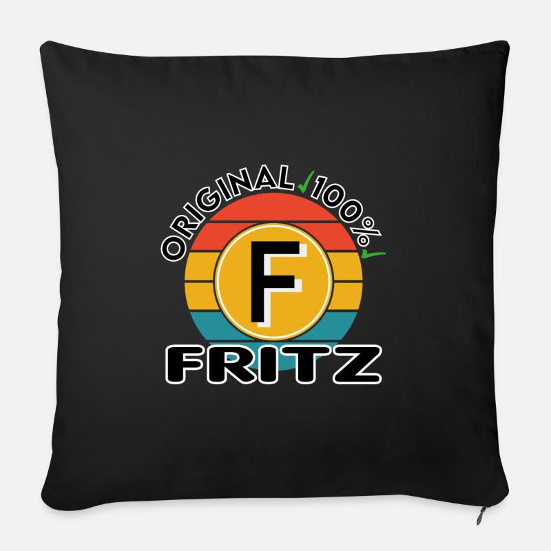 Fritz - Sofakissen mit Füllung 45 x 45 cm - Schwarz