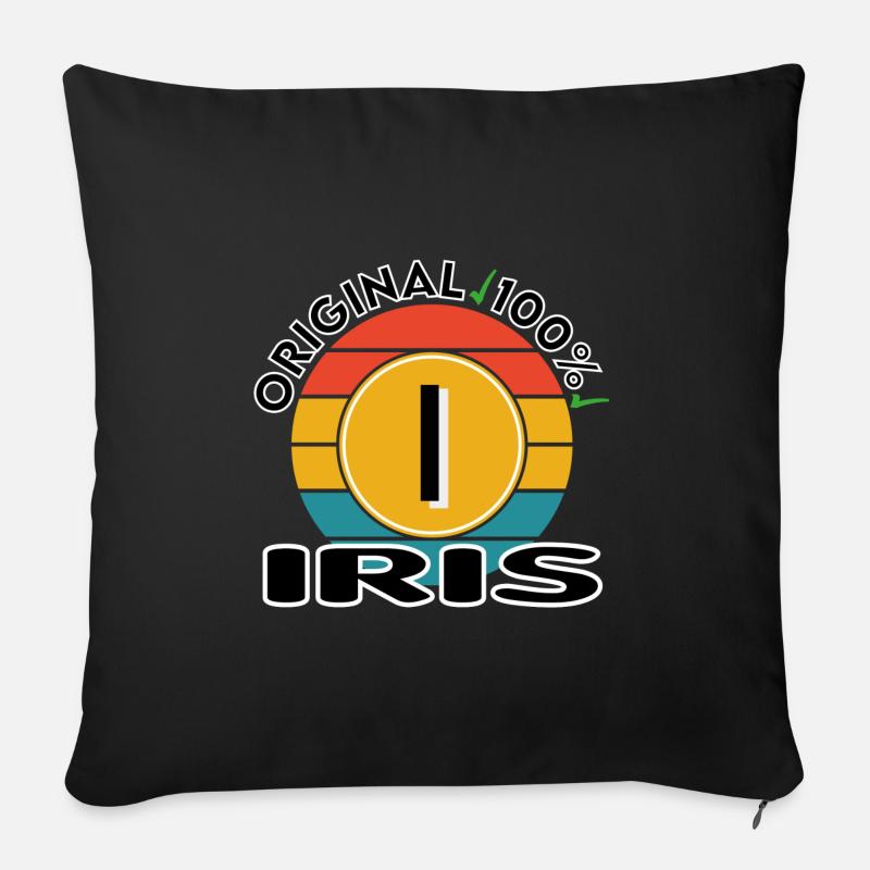Iris - Sofakissen mit Füllung 45 x 45 cm - Schwarz