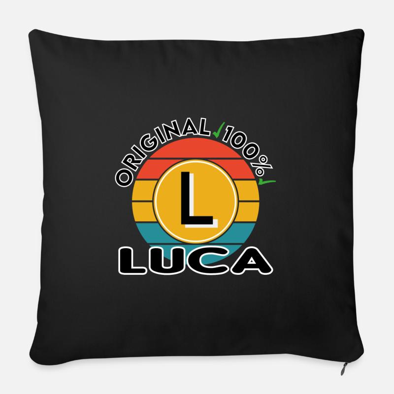 Luca - Sofakissen mit Füllung 45 x 45 cm - Schwarz