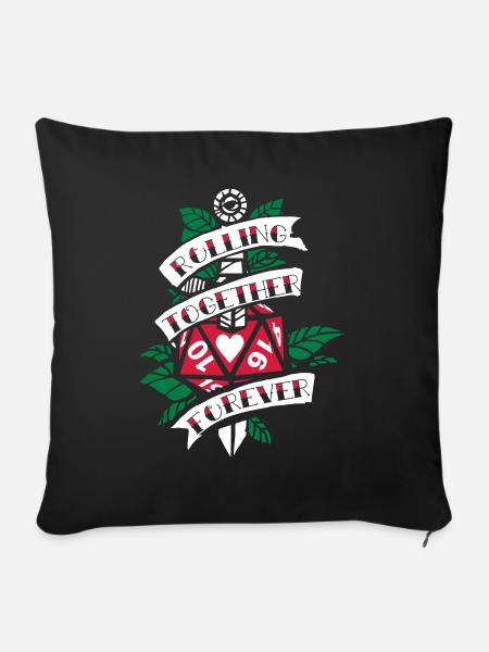 Rollenspiel hochzeit - Sofakissen mit Füllung 45 x 45 cm - Schwarz