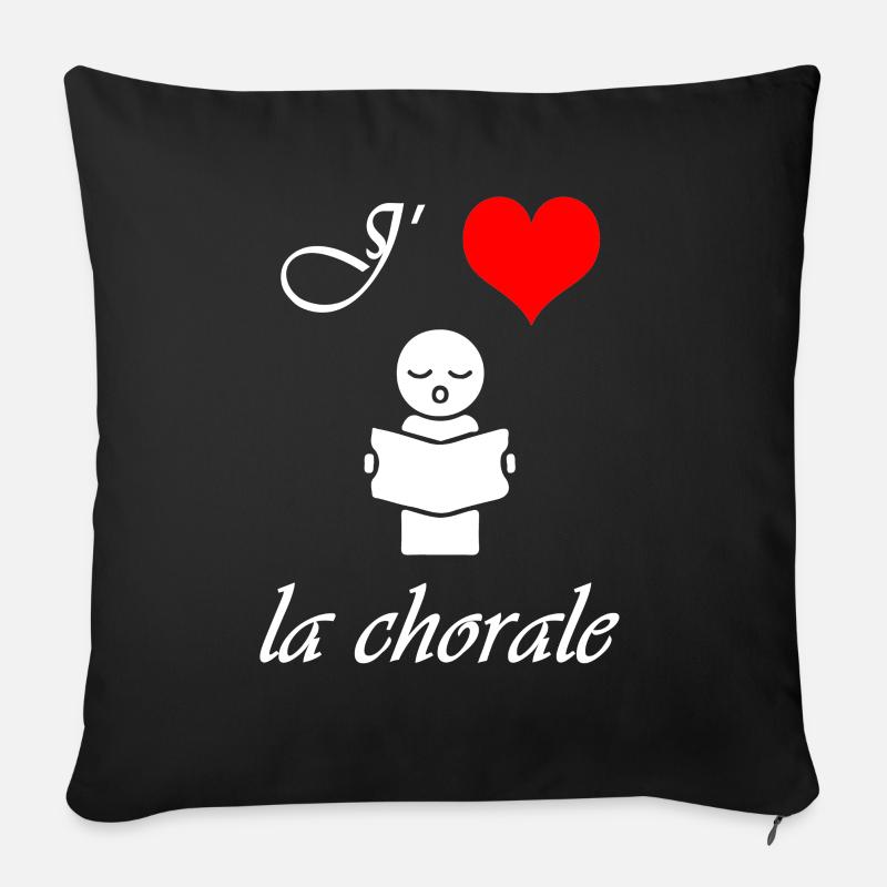 J'AIME LA CHORALE - Coussin et housse de 45 x 45 cm - noir
