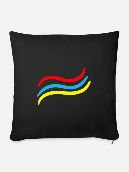 Stripes - Sofakissen mit Füllung 45 x 45 cm - Schwarz