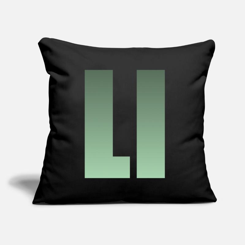 First name LI green Sofa pillow with filling 45cm x 45cm