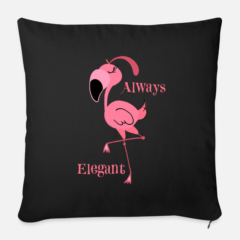 Flamingo - Sofakissen mit Füllung 45 x 45 cm - Schwarz