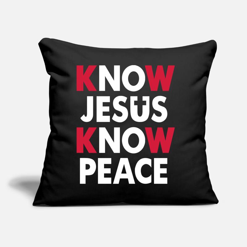 Know Jesus - Know Peace Sofakissen mit Füllung 45 x 45 cm