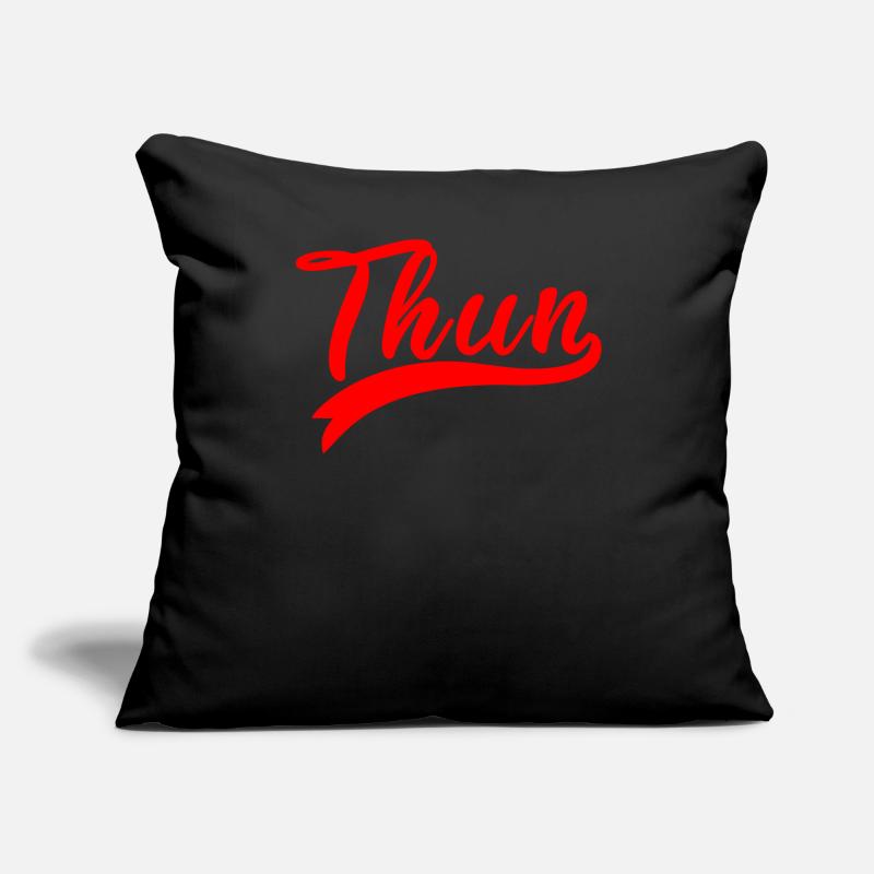 Thun Script Red Logo Sofa pillow with filling 45cm x 45cm