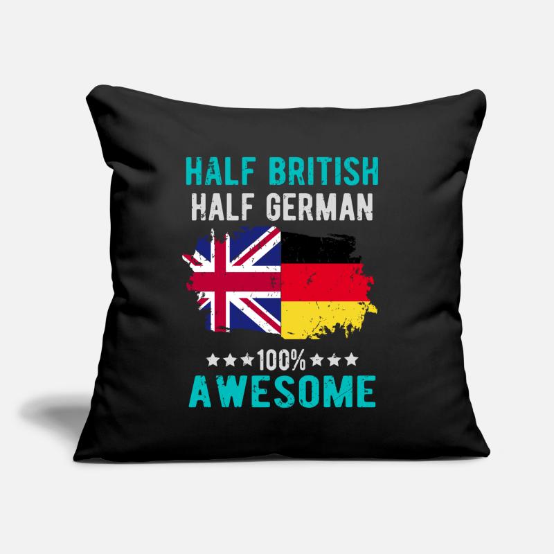 Half British Half German Sofa pillow with filling 45cm x 45cm