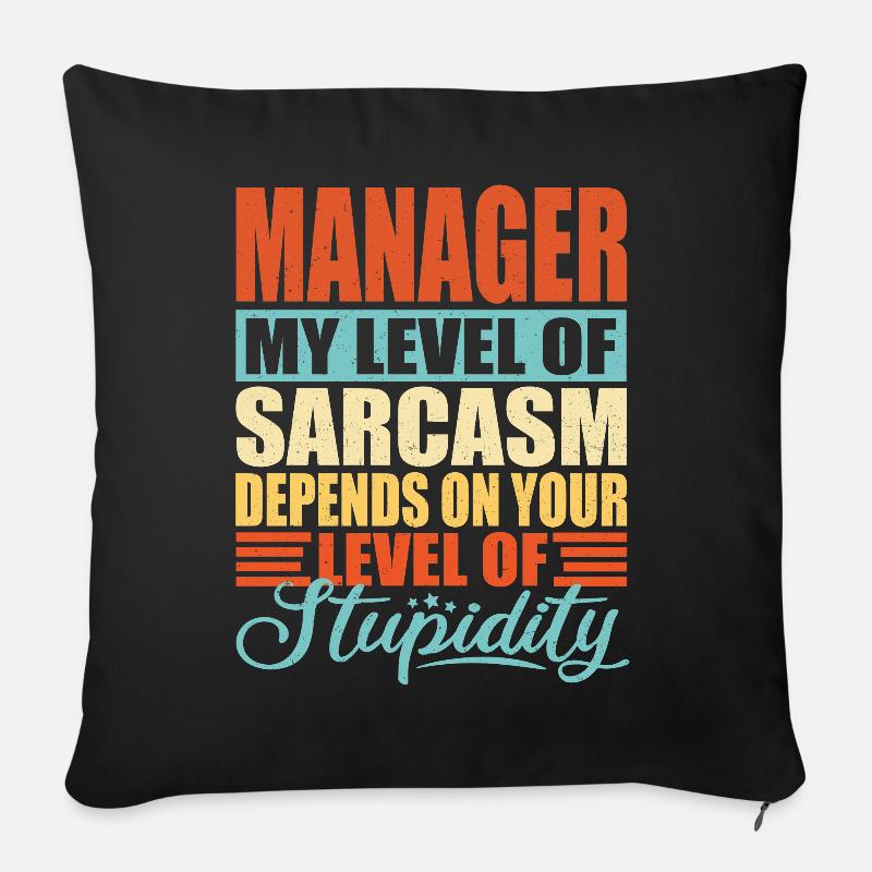 Manager sarkasmus Lustiger Manager - Sofakissen mit Füllung 45 x 45 cm - Schwarz