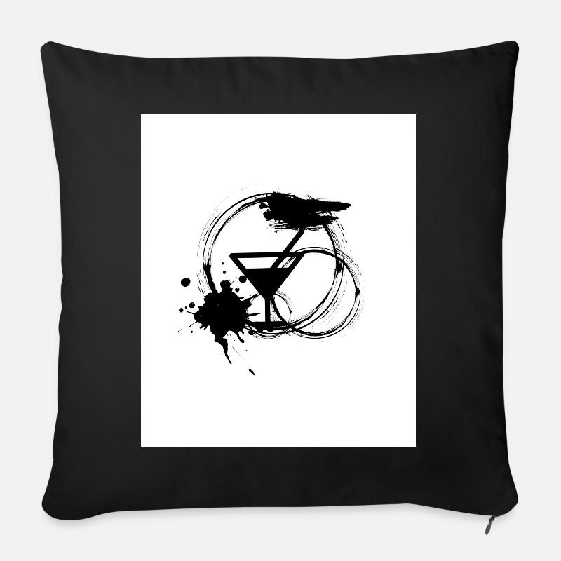 Martini Splash - Coussin et housse de 45 x 45 cm - noir