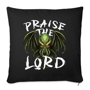 Cthulhu Lovecraft Octopus Octopus God Myth - Coussin et housse de 45 x 45 cm - noir - Devant