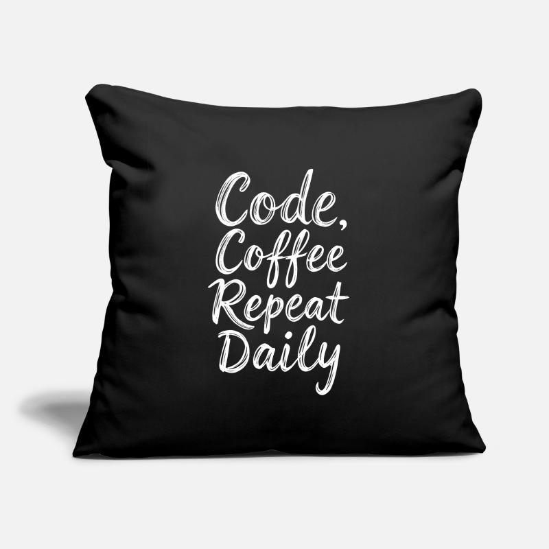 Code Sleep Debug Repeat Programmer Shirt Coussin et housse de 45 x 45 cm
