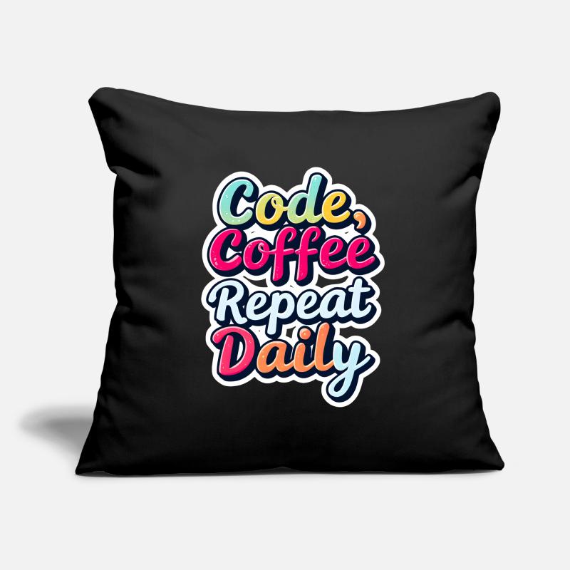 Code Sleep Debug Repeat Programmer Shirt Coussin et housse de 45 x 45 cm