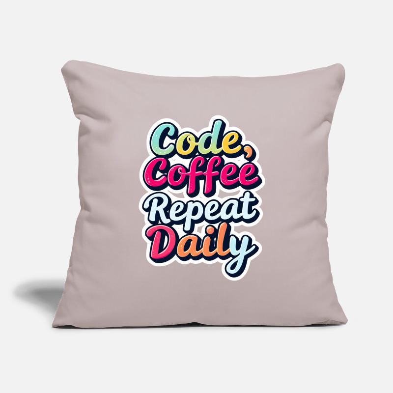 Code Sleep Debug Repeat Programmer Shirt Sofa pillow with filling 45cm x 45cm